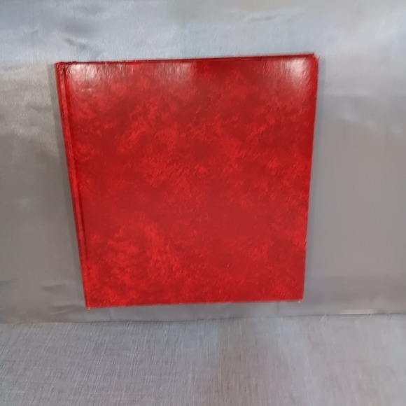 Vintage Photograph Scrapbook Album Red Silver Cover 40 pgs 3 Ring memento memory - Picture 2 of 16